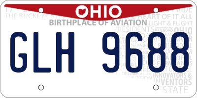 OH license plate GLH9688