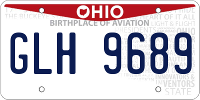 OH license plate GLH9689