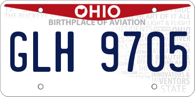 OH license plate GLH9705