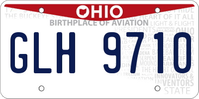 OH license plate GLH9710