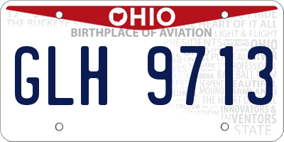 OH license plate GLH9713