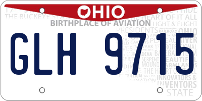 OH license plate GLH9715