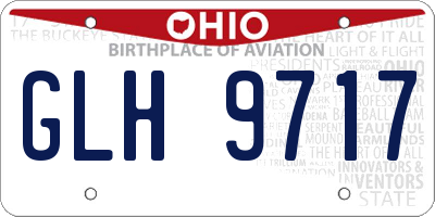 OH license plate GLH9717