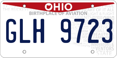 OH license plate GLH9723