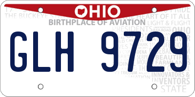 OH license plate GLH9729