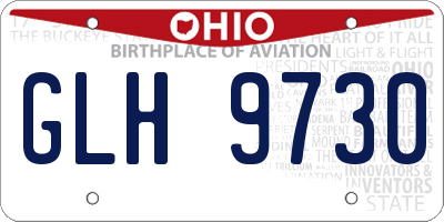 OH license plate GLH9730