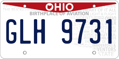 OH license plate GLH9731