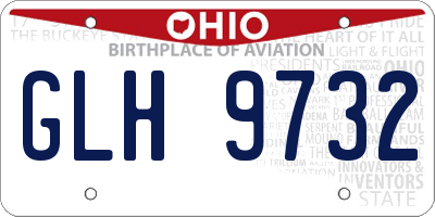 OH license plate GLH9732