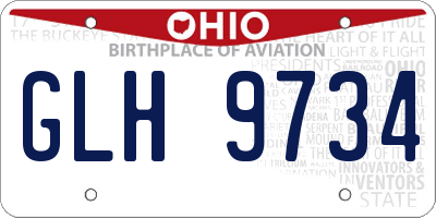 OH license plate GLH9734