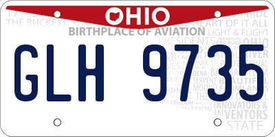 OH license plate GLH9735