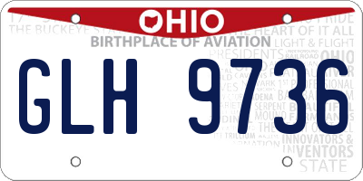 OH license plate GLH9736