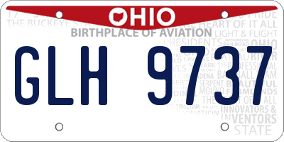 OH license plate GLH9737