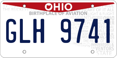 OH license plate GLH9741