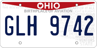 OH license plate GLH9742