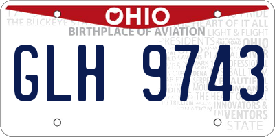 OH license plate GLH9743