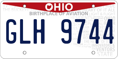 OH license plate GLH9744
