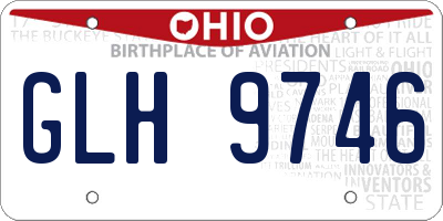 OH license plate GLH9746