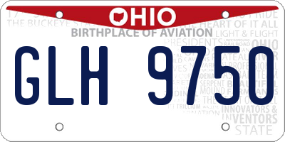 OH license plate GLH9750
