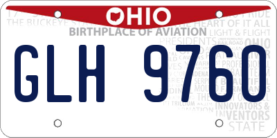 OH license plate GLH9760