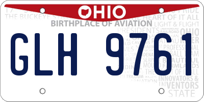 OH license plate GLH9761