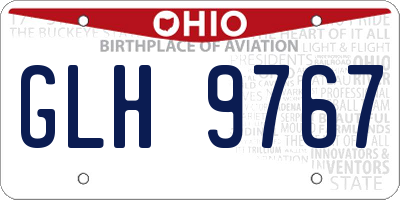 OH license plate GLH9767