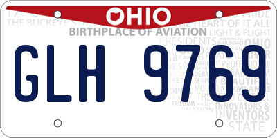 OH license plate GLH9769