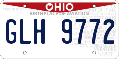 OH license plate GLH9772