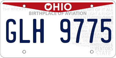 OH license plate GLH9775