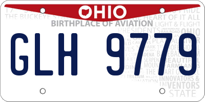 OH license plate GLH9779