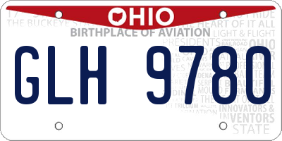 OH license plate GLH9780