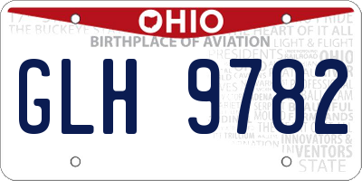 OH license plate GLH9782