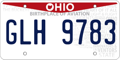OH license plate GLH9783