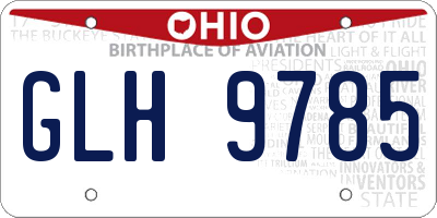 OH license plate GLH9785