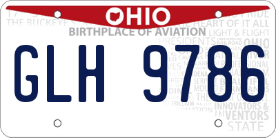 OH license plate GLH9786