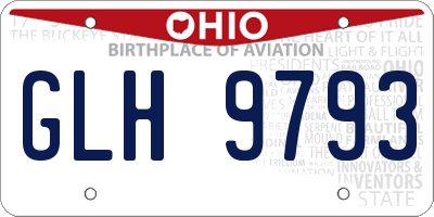 OH license plate GLH9793