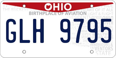 OH license plate GLH9795