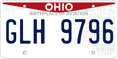 OH license plate GLH9796