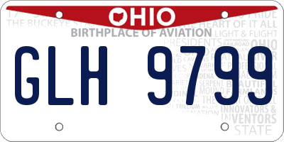 OH license plate GLH9799