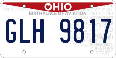OH license plate GLH9817