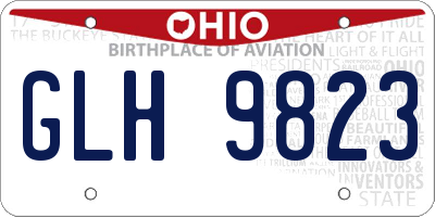 OH license plate GLH9823