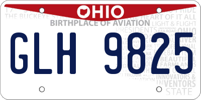 OH license plate GLH9825