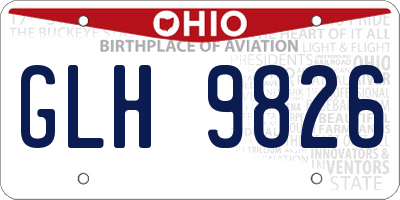 OH license plate GLH9826