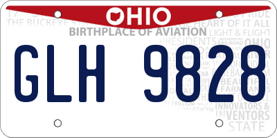 OH license plate GLH9828