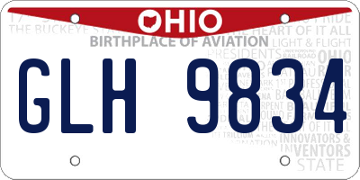 OH license plate GLH9834