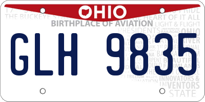 OH license plate GLH9835