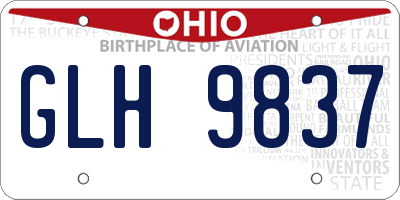 OH license plate GLH9837