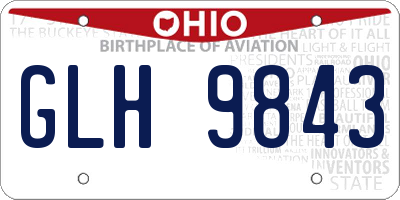 OH license plate GLH9843