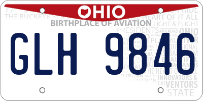 OH license plate GLH9846