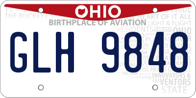 OH license plate GLH9848