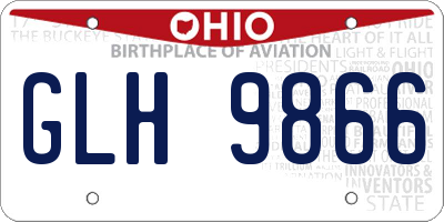OH license plate GLH9866